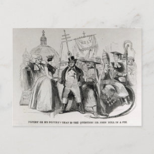 Popery oder No Popery? 1850 Postkarte
