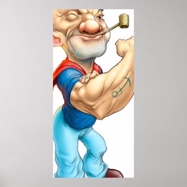 Popeye, die Sailor klassische Marine Blau Poster (Vorne)