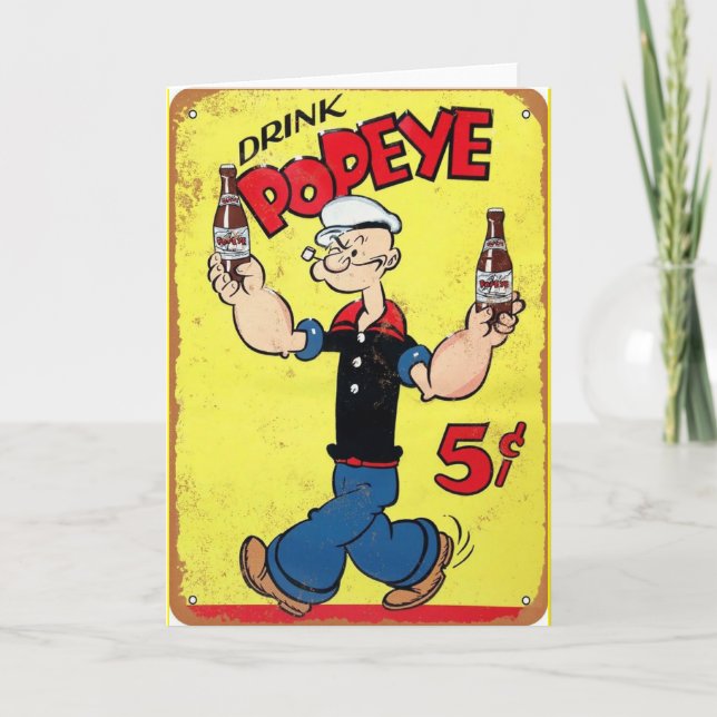 Popeye Grußkarte Karte (Vorderseite)