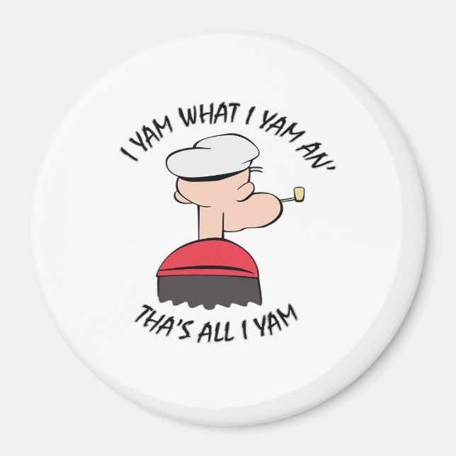 Popeye I Yam What I Yam Classic Magnet (Vorne)