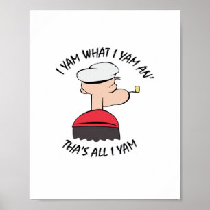 Popeye I Yam What I Yam Classic Poster