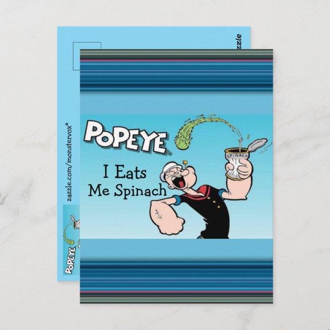 Popeye Postkarte (Vorne/Hinten)
