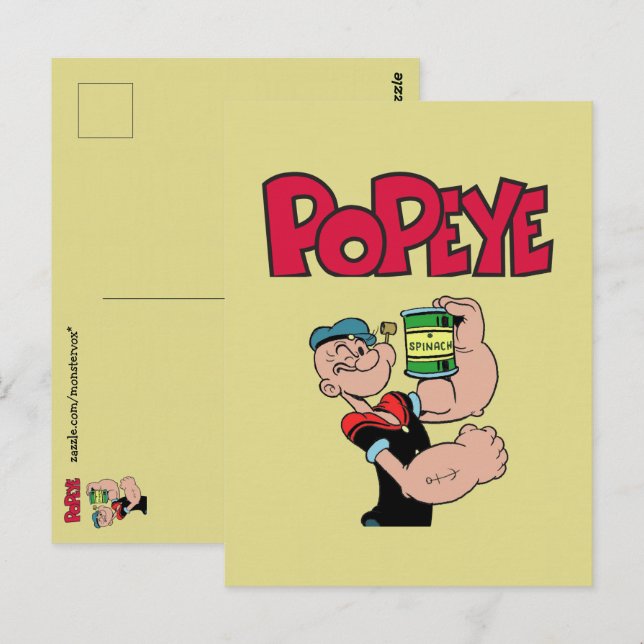 Popeye Postkarte (Vorne/Hinten)