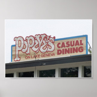 POPEYE"S CAS:UAL DINING (Genfer See, WI) Poster