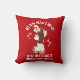 POPEYE schwach auf den Knie Fun Valentinstag Kissen