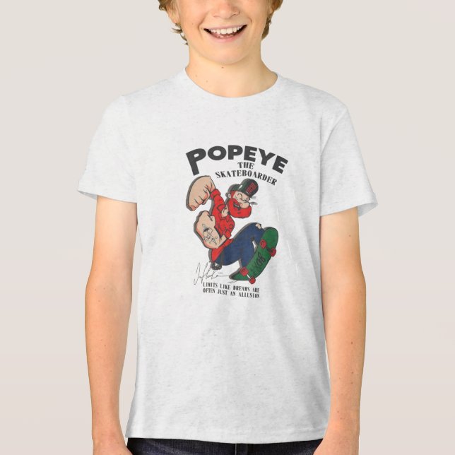Popeye und die Skateboarder Tri-Blend Shirt (Vorderseite)