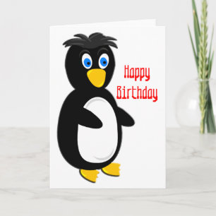 Popeyed Penguin Birthday Karte