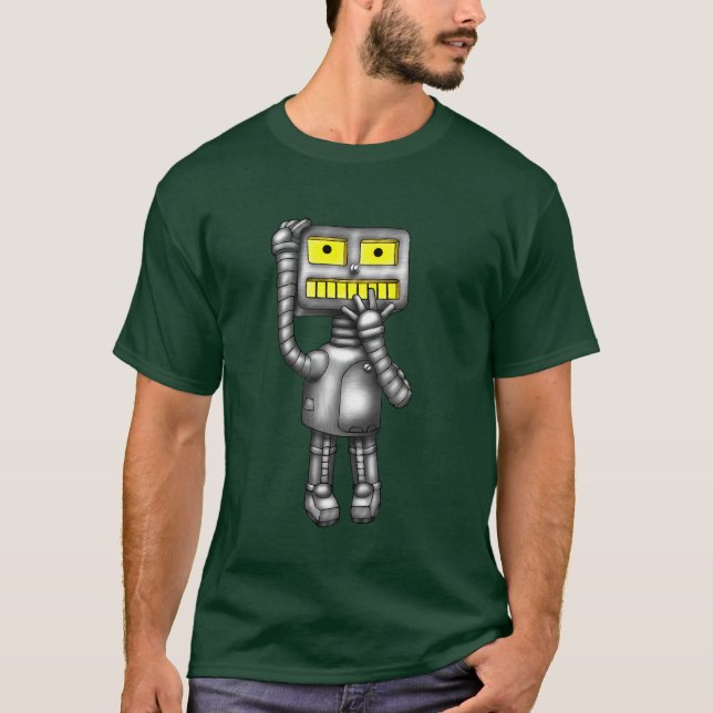 PopFuzz der Roboter-besorgte T - Shirt (Vorderseite)