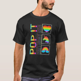 Popit-Mama des Geburtstags eines Mädchens Einhorn- T-Shirt