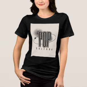 Popkultur Grafik T-Shirt Retro-Typografie-Shirt Tri-Blend Shirt