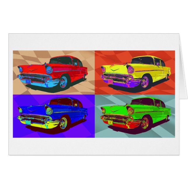 Popkunst Chevy Belair Illustration (Vorderseite (Horizontal))