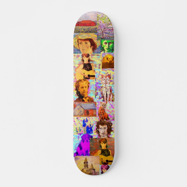 Popkunstcollage Skateboard (Vorne)