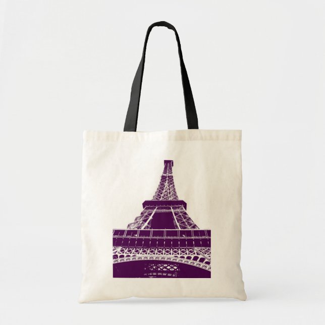 Popkunsttaschen-Eiffel-Turm: Paris Tragetasche (Vorne)