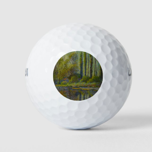 Poplar Trees in Spring (Utah Landscape) (USA Art Golfball (Vorderseite)