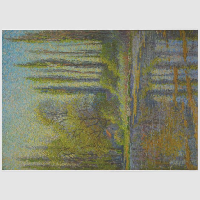Poplar Trees in Spring (Utah Landscape) (USA Art Seidenpapier (Vorderseite)