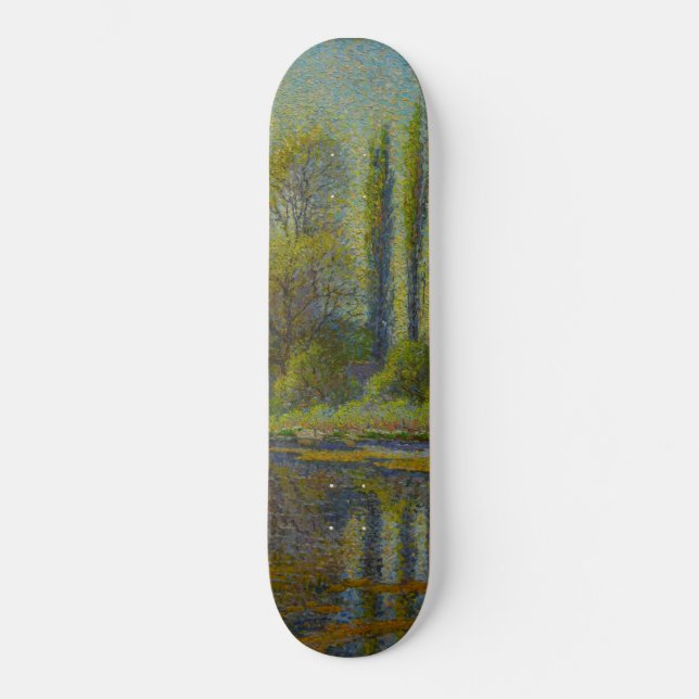 Poplar Trees in Spring (Utah Landscape) (USA Art Skateboard (Vorderseite)