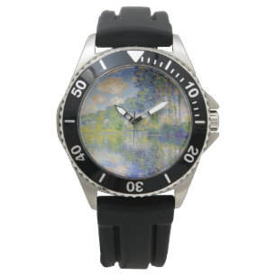 Poplars am Fluss Epte (von Claude Monet) Armbanduhr