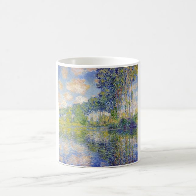 Poplars am Fluss Epte (von Claude Monet) Kaffeetasse (Mittel)