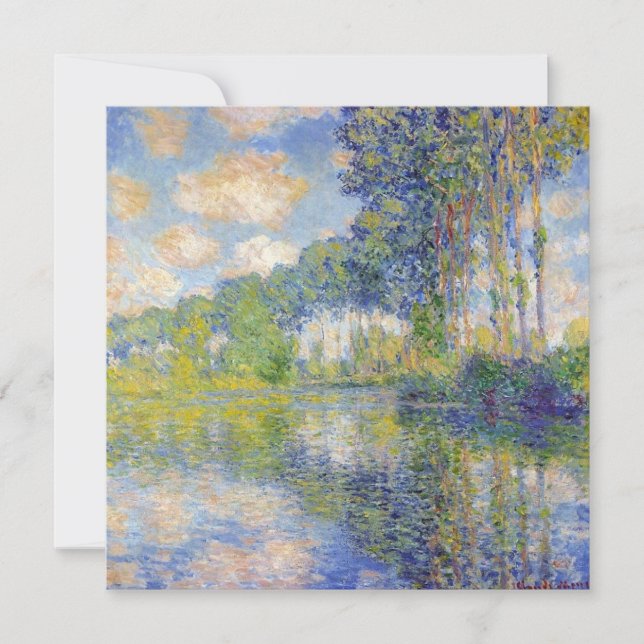 Poplars am Fluss Epte (von Claude Monet) Karte (Vorderseite)