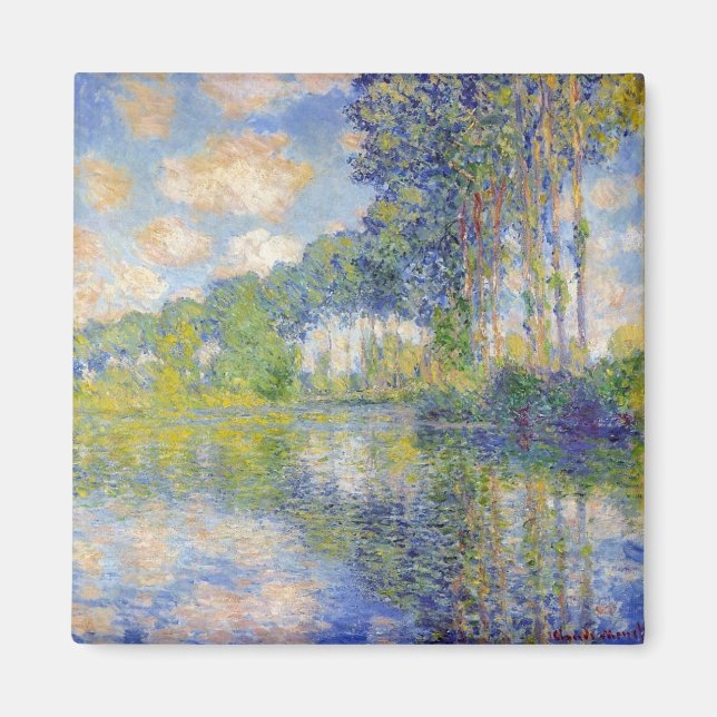 Poplars am Fluss Epte (von Claude Monet) Magnet (Vorne)