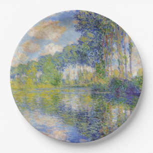 Poplars am Fluss Epte (von Claude Monet) Pappteller