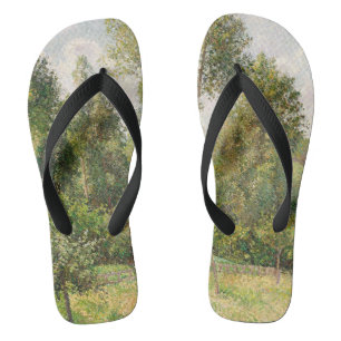 Poplars, Éragny Camille Pissarro Flip Flops
