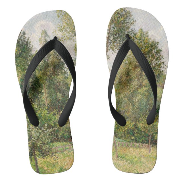 Poplars, Éragny Camille Pissarro Flip Flops (Fußbett)