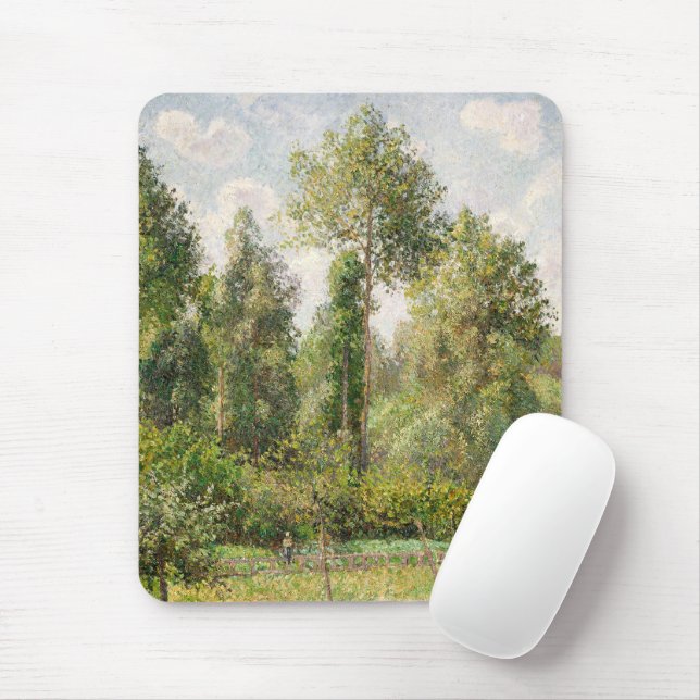 Poplars, Éragny Camille Pissarro Mousepad (Mit Mouse)
