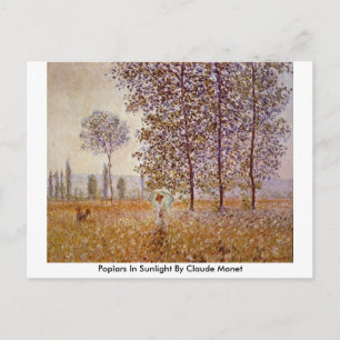 Poplars im Sonnenlicht von Claude Monet Postkarte