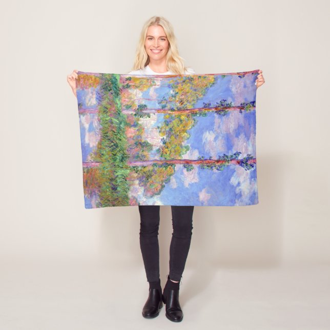 Poplars in der Sonne, Monet Fleecedecke (Beispiel)