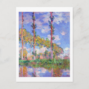 Poplars in der Sonne, Monet Postkarte
