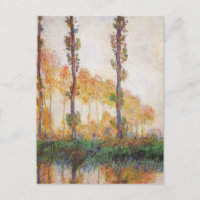 Poplars Serie, Herbst von Claude Monet Postcard