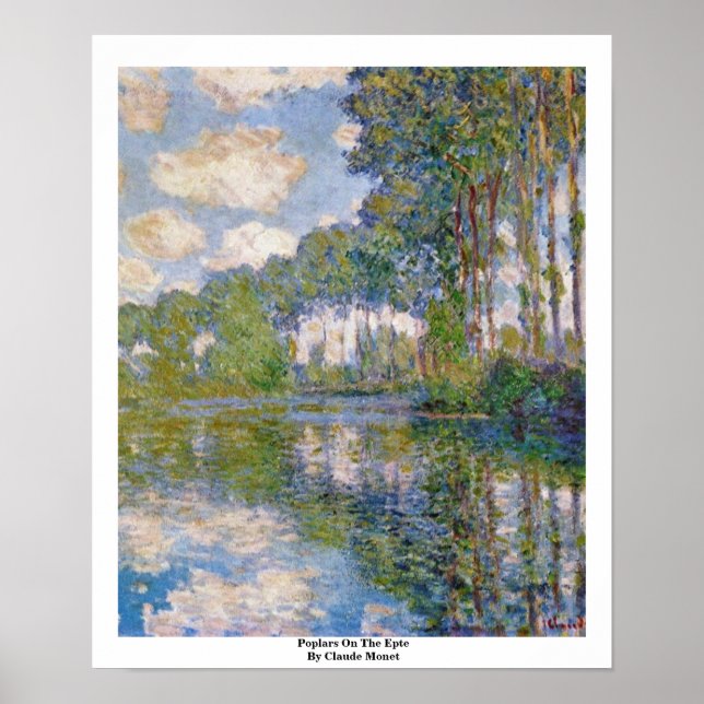 Poplars über den Epte von Claude Monet Poster (Vorne)