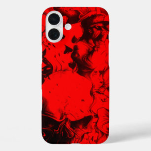 Popmusiker-Porträts Lebendiges Karmesin & Gold A iPhone 16 Plus Hülle