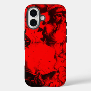Popmusiker-Porträts Lebhaftes Karmesin & Gold Ab iPhone 16 Hülle