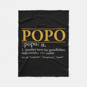 Popo Definition Fathers Day Gift Opa Geschenk Fleecedecke