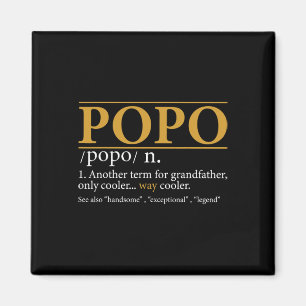Popo Definition Fathers Day Gift Opa Geschenk Magnet