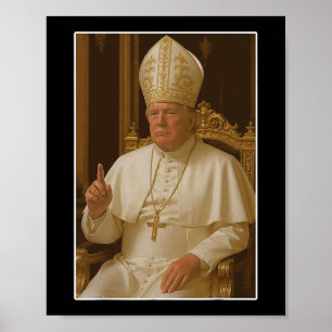 Popo Trump Vatikan Church Pope Trump Funny Christi Poster