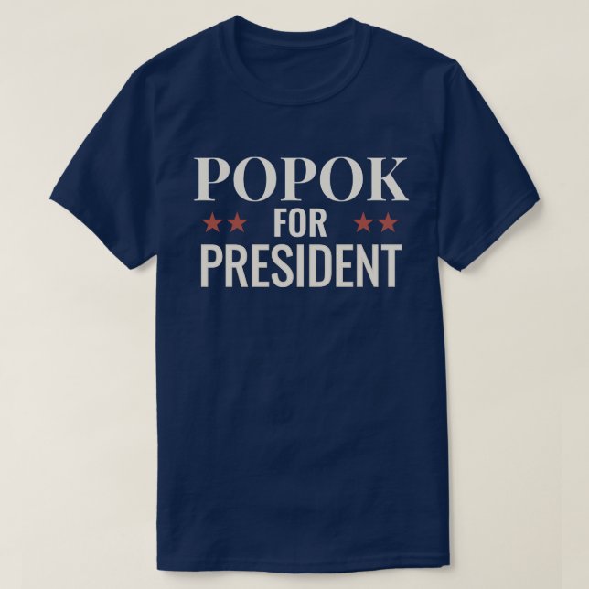 Popok für Präsident ★ Unterstützt von Crispy Campa T-Shirt (Design vorne)