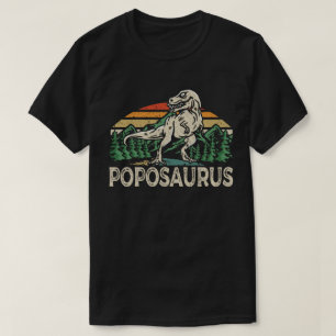 Poposaurus Dinosaur Opa Saurus Vatertag T-Shirt