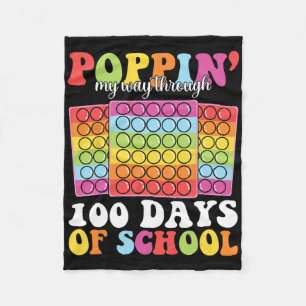 Popp mein Weg durch 100 Tage Schule Kinder Lehrer Fleecedecke