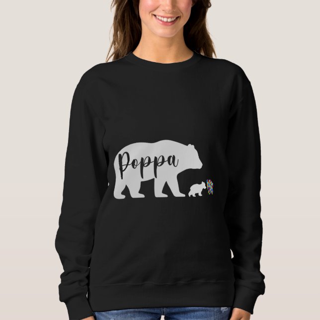 Poppa Bear Autismus Sensibilisierung Liebe Unterst Sweatshirt (Vorderseite)