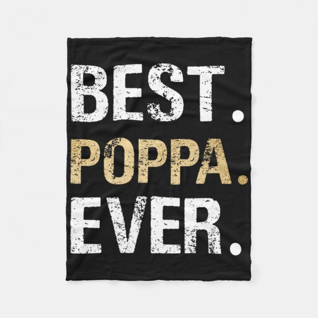 Poppa Geschenk von Grandtochter Grandson Best Popp Fleecedecke (Vorderseite)