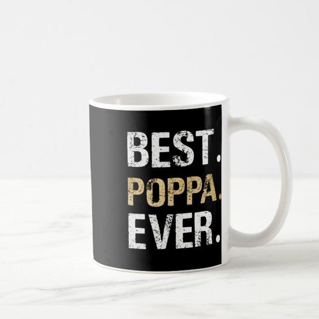 Poppa Geschenk von Grandtochter Grandson Best Popp Kaffeetasse (Rechts)