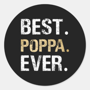 Poppa Geschenk von Grandtochter Grandson Best Popp Runder Aufkleber