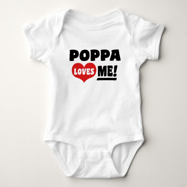 Poppa Lieben Baby Strampler (Vorderseite)