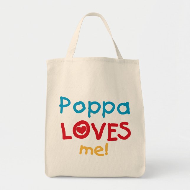 Poppa Lieben T - Shirt und Geschenke Tragetasche (Vorne)