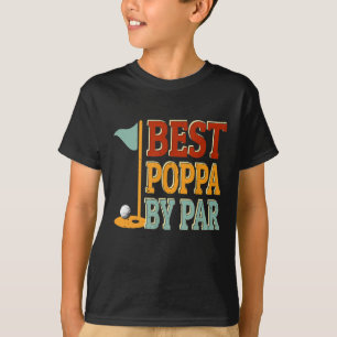 Poppa Par Par Golf Vatertag Vintag für Pa T-Shirt