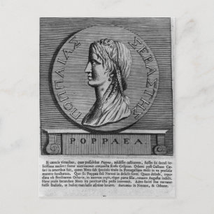 Poppaea Sabina, Gravur nach einem römischen Postkarte