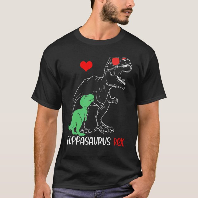 Poppasaurus Daddy Rex Autismus Vater T-Shirt (Vorderseite)
